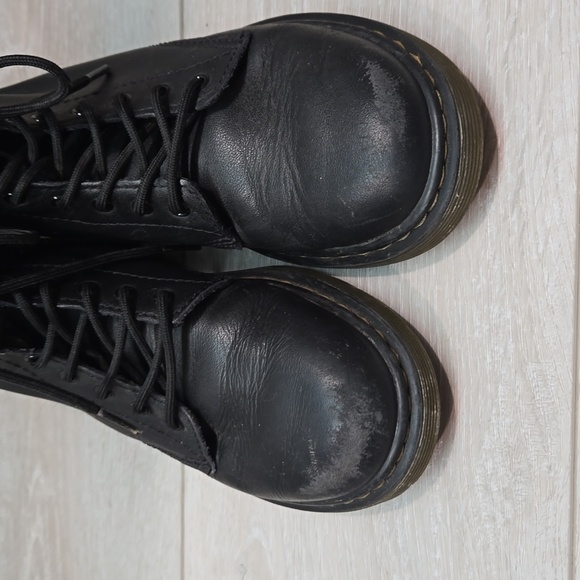 Doc Dr.Martens Kids  Ankle Tractor Platform Chunky Leather Boots shoes 2 - Picture 3 of 12